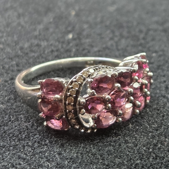 14k Gold Tourmaline and Diamond Ring Sz 7 - Picture 5 of 7